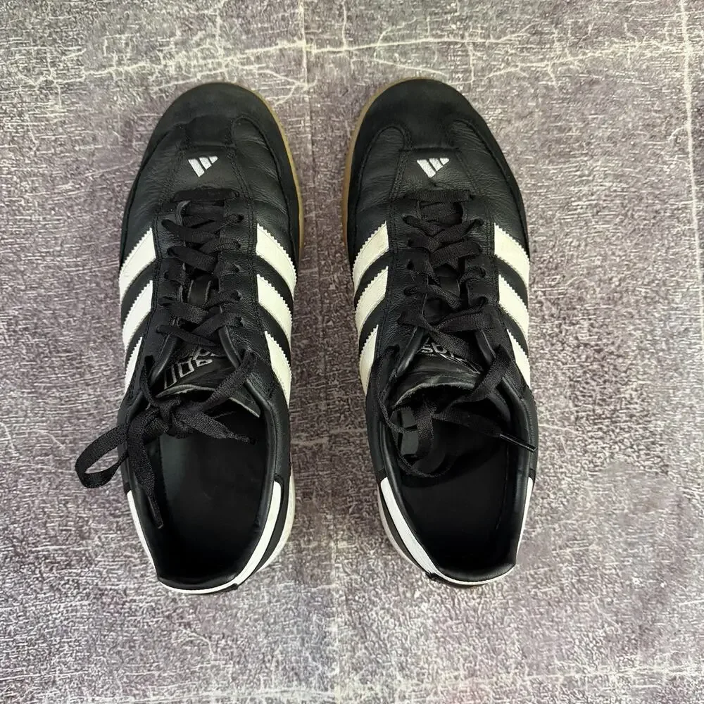 Men's Adidas Samba Millennium Leather Black White Gum Low Soccer Sz 8 (088559)